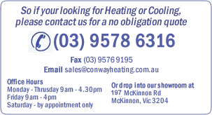 So if your looking for Heating or Cooling please contact us for a no obligation quote